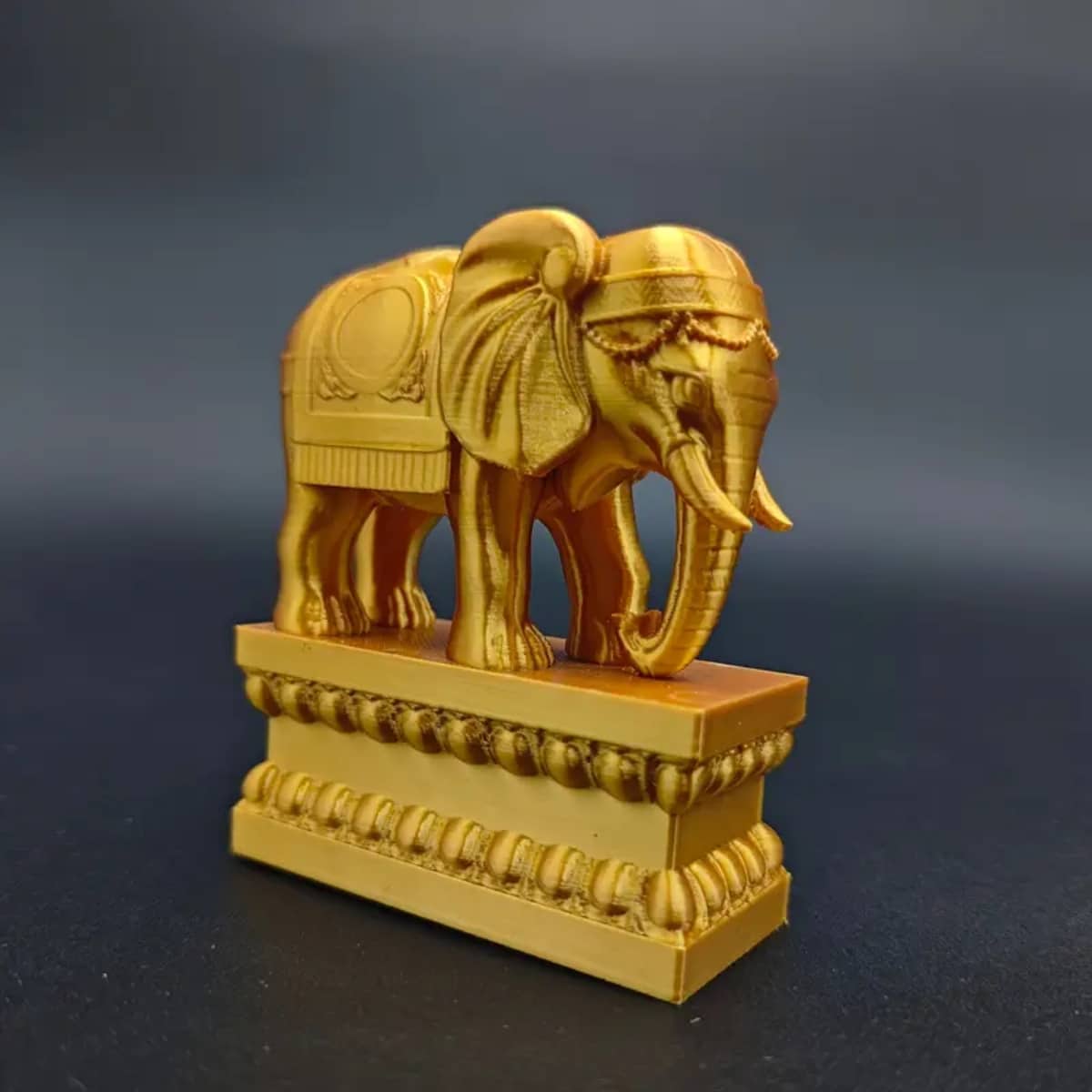 Gold Elephant Statue