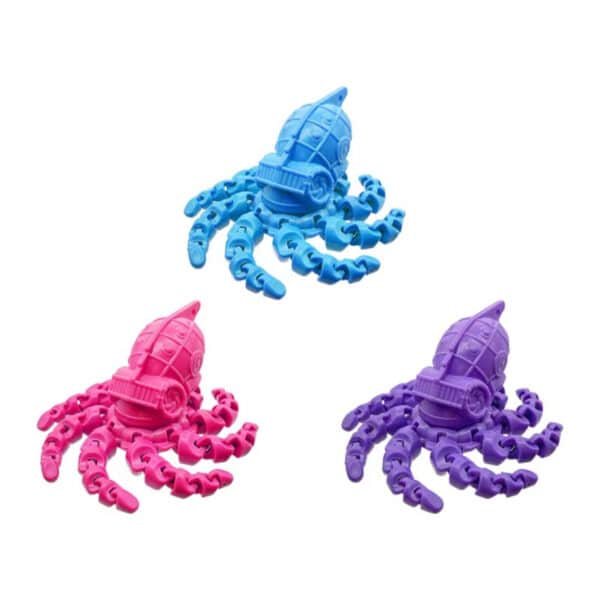 Articulated 3D Printed Custom Octopus Toy for Children's - Image 2