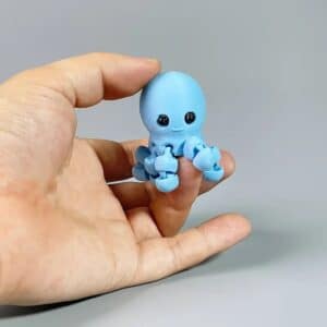 3D Printed Blue Octopus