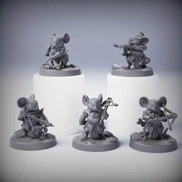 Customized 3D Printed Adorable Rat Army Crossbow Miniatures - Image 2