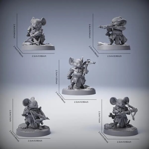 Customized 3D Printed Adorable Rat Army Crossbow Miniatures - Image 3