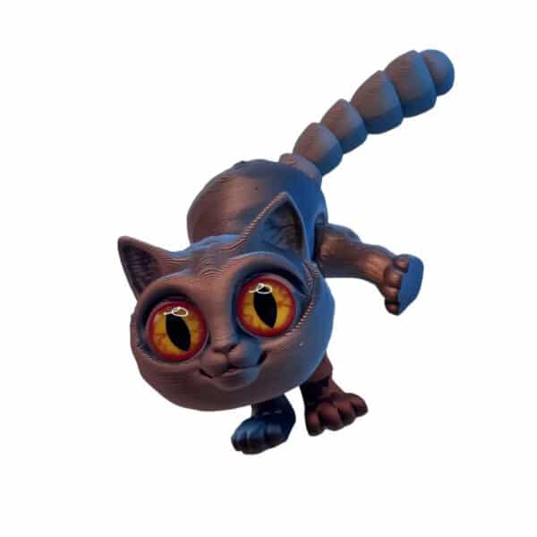 Cute 3D Printed Halloween Cat Toy with Poseable Joints - Image 2
