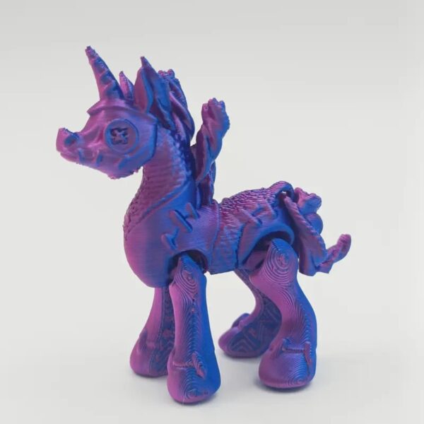 Customized Multicolor Cute 3D Gradient Unicorn Toy for Kids - Image 3