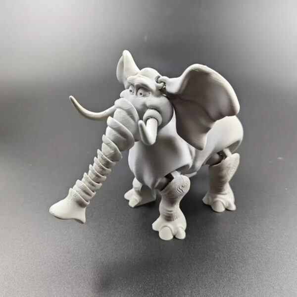 Customized 3D Poseable Elephant Statue with Moving Limbs - Image 2