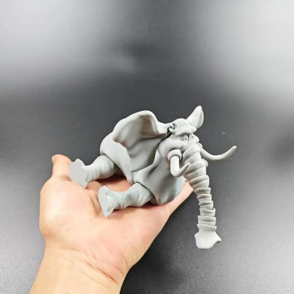 Customized 3D Poseable Elephant Statue with Moving Limbs - Image 3