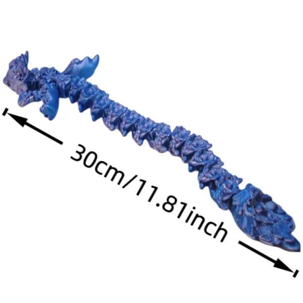 Flexible Vibrant 3D Printed Dragon Toy with Movable Joints - Image 2