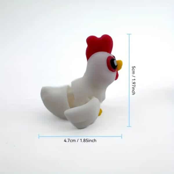 3D Printed Rooster with Red Comb Toy for Children - Image 5