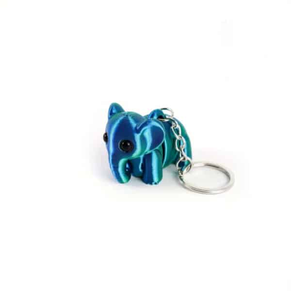 Customizable 3D Random Eyes Elephant Keychain for Kids - Image 2