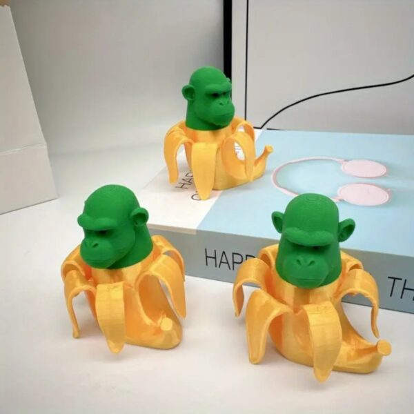 Creative Green Face Banana Monkey Toy for Children's - Image 3