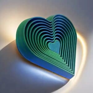 3D Heart Shaped Spiral
