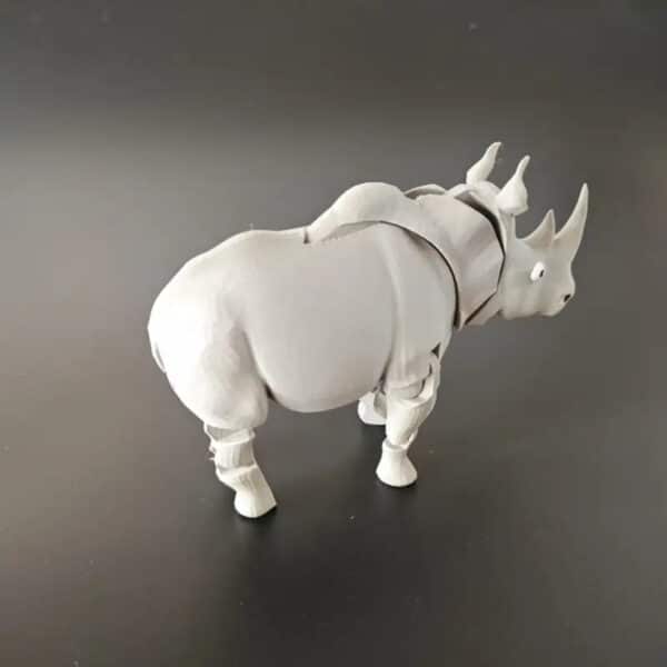 Customizable 3D Printed Rhino with Articulated Joints - Image 3