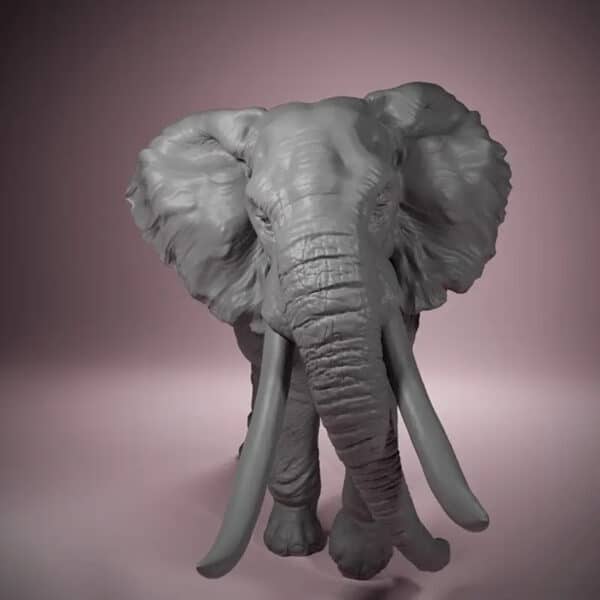 Customizable 3D Printed African Bush Elephant Toy for Kids - Image 4