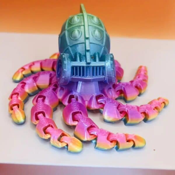 3D Printed Movable Colorful Octopus Toy for Children's - Image 3