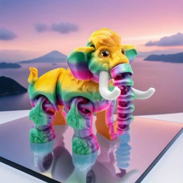 Movable Joints Poseable Elephant