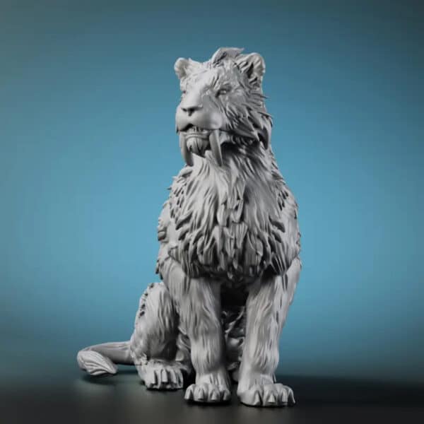 3D Printed Movable Sabertooth Tiger Toy for Children - Image 3