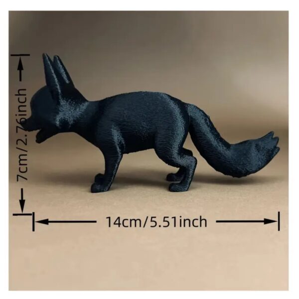 Adorable Realistic 3D Printed Fox Statue Toy for Children's - Image 2