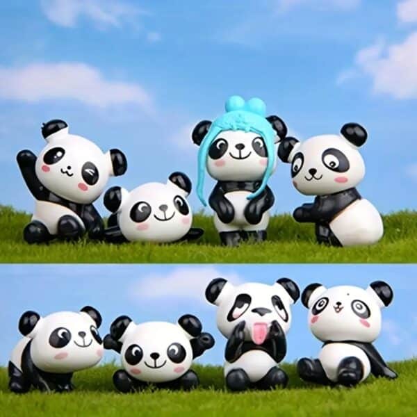Creative Small Cute Plastic Panda Toy for Children - Image 2