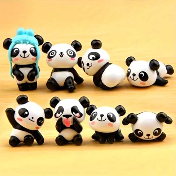 Creative Small Cute Plastic Panda Toy for Children - Image 3
