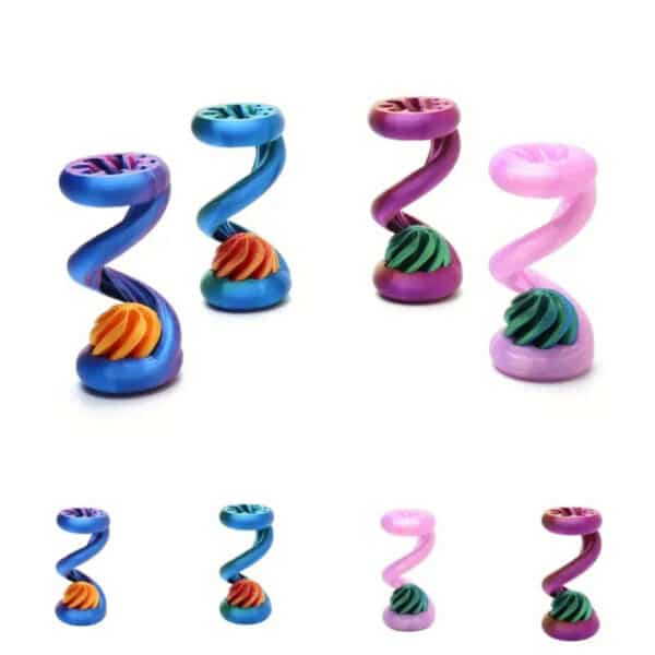 Colorful 3D Printed Fun Spiral Fidget Toy for Children - Image 2